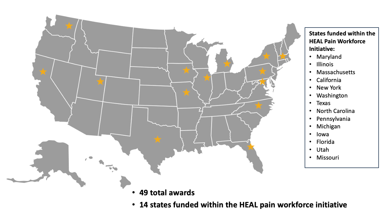 HEAL funded states award map