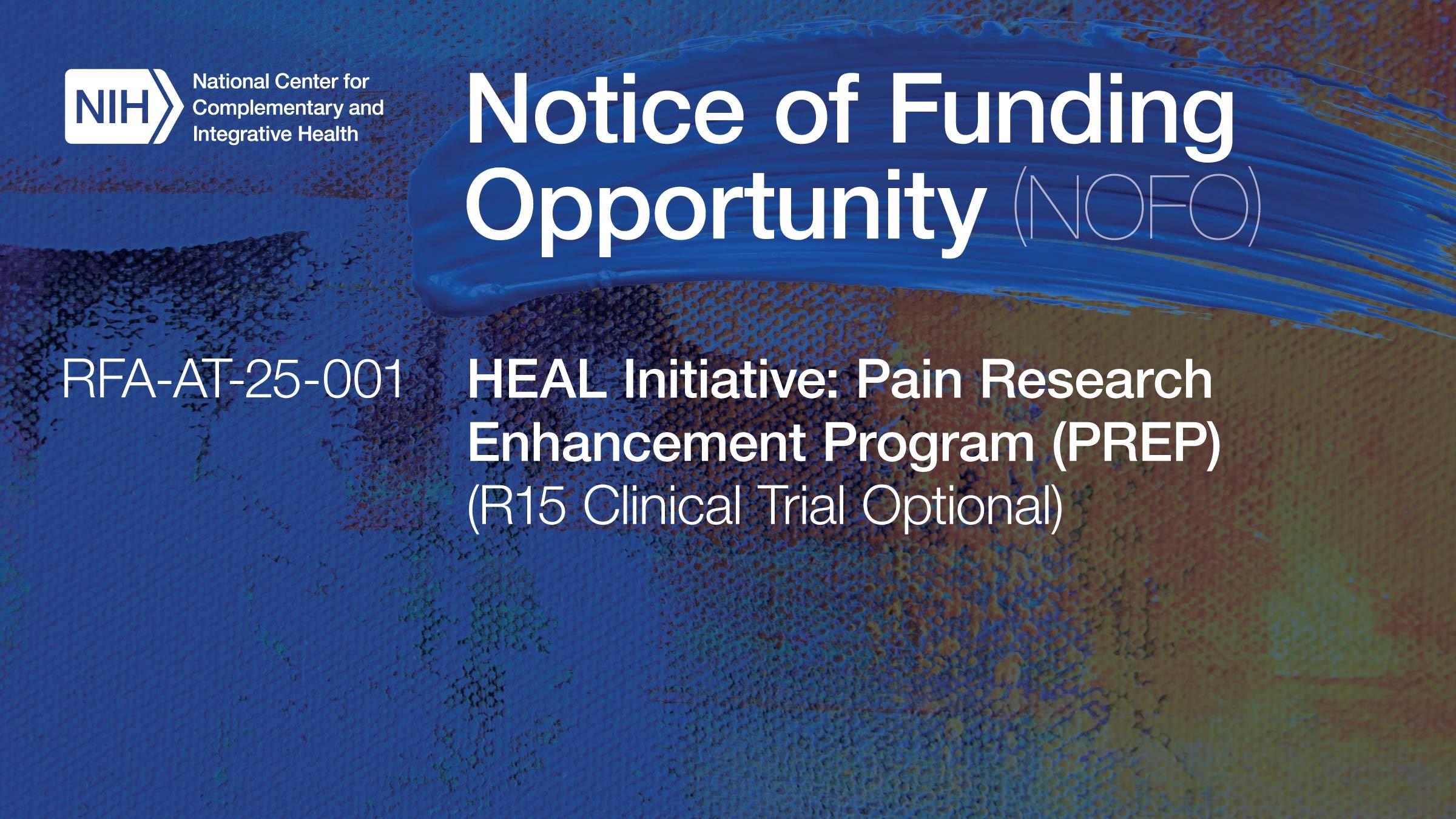 A promotional graphic for the HEAL Initiative R15 program.