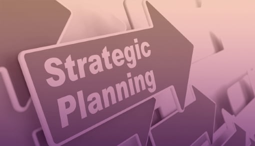 An arrow with the words "Stratic Planning" written across it